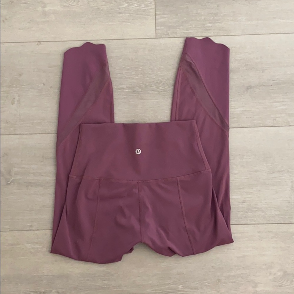 Lululemon cropped leggings pink/purple